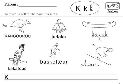 Mots avec K .